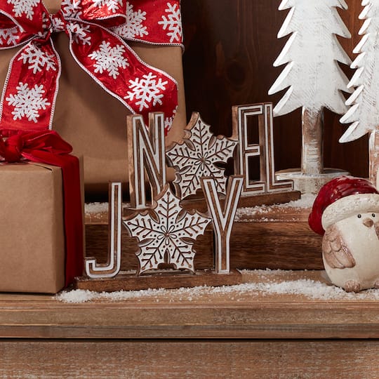 Holiday Joy & Noel Tabletop Décor Set, 8.5" & 6.75"